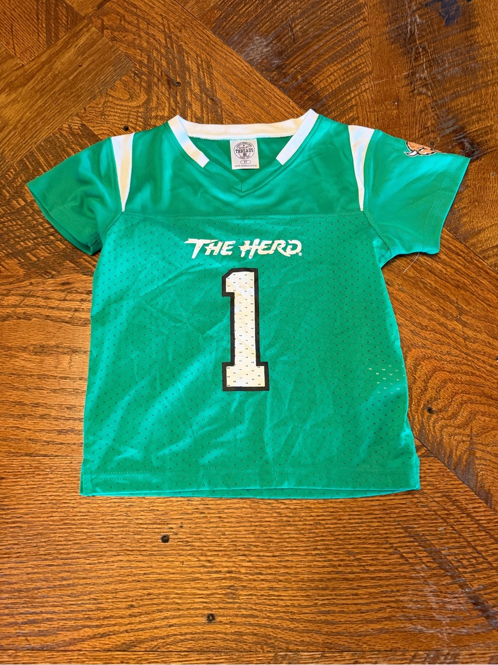Rivalry Threads Kids' Green 'The Herd' Football Jersey Top sz 3T